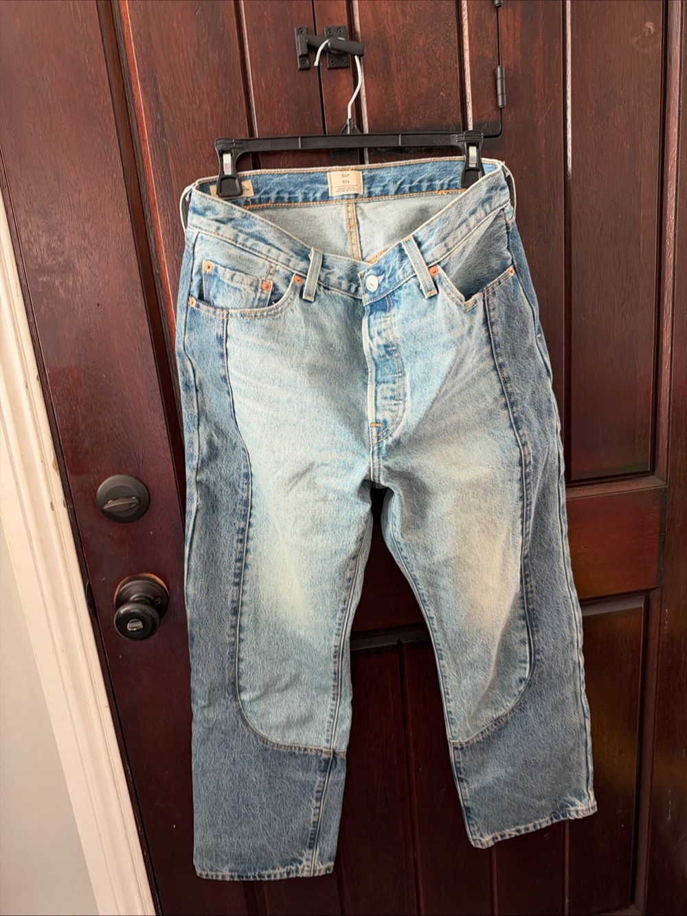 Levi's women’s 501 the 90’s premium jeans western chaps 29x28 medium wash
